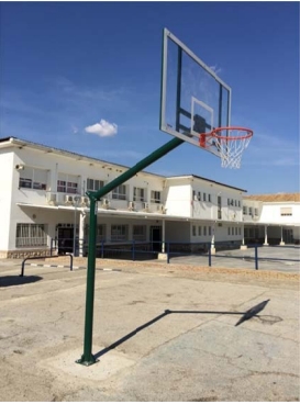 JUEGO DE CANASTAS BALONCESTO FIJAS DE POSTE CENTRAL 2
